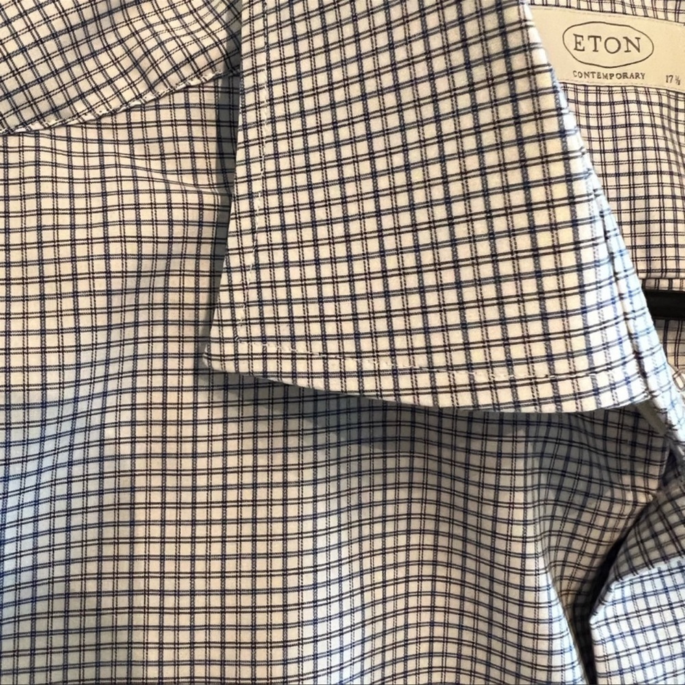 Eton Contemporary fit men’s dress shirt size 17 1/2 excellent condition